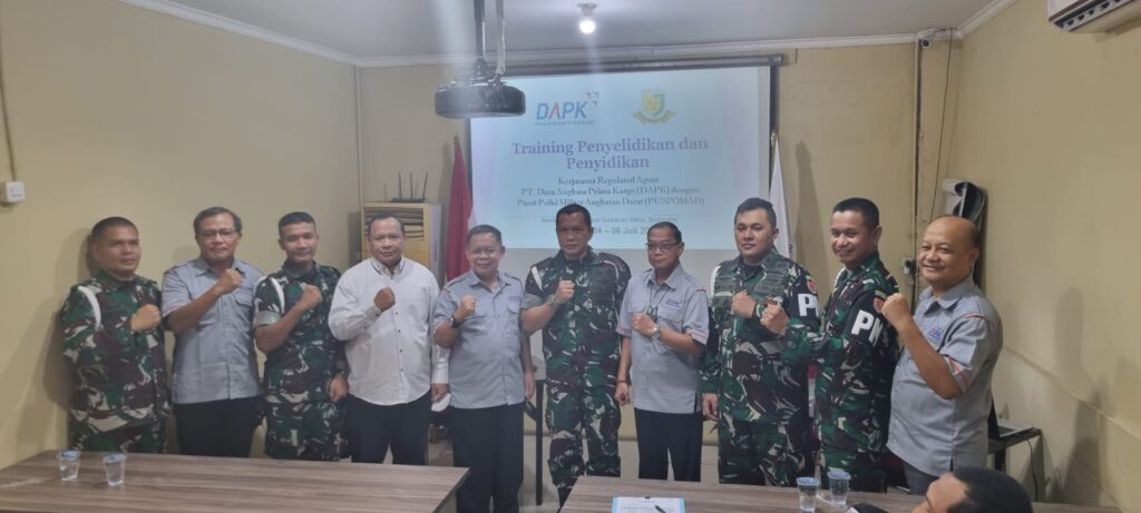 Menunjang Keamanan Penerbangan, PT DAPK dan PUSPOMAD Adakan Latihan Penyelidikan dan Penyidikan